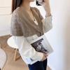 Solid Color Knot Scarves Cross Blouse Shoulder Fake Collar Vintage Knitted Hollow Shawl  Party