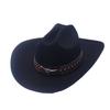 Hot-selling European and American western cowboy hats, large brim rivet straw hats, European and American bull head label sunscreen hats