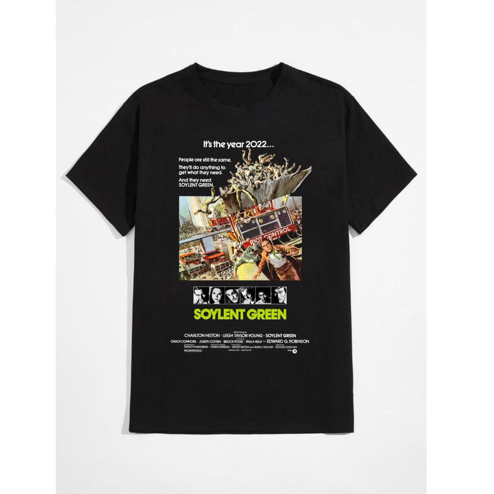 Soylent Green Retro Rare Movie Poster Graphic T-Shirt Unisex T-Shirt L