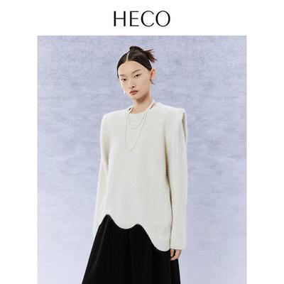 ManRuo New Chinese Style Wool Blend Pullover Sweater for Women
