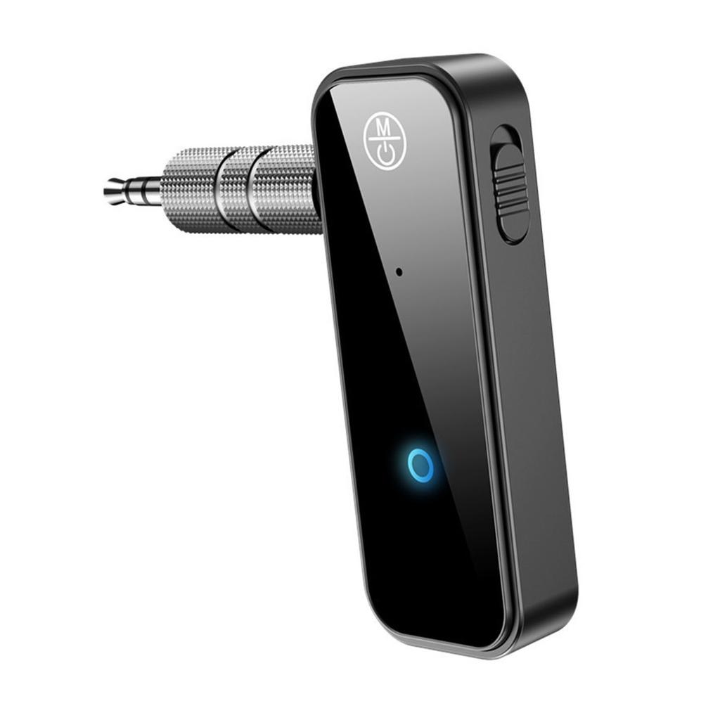 Car BT 5.0 Receiver 3.5mm Stable 100Mbps Transmission 11yd Distance BT AUX Adapter for Home Vehicle