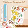 Kinder Zeichenrolle DIY Mal- und Ausmalpapier Graffiti-Rolle Ausmalpapier für Kinder Kunst Pädagogisches Spielzeug Montessori
