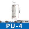 PU Series Pneumatic Quick Plug Connector: PU-4 to PU-16 High-Pressure Air Hose Adapter.
