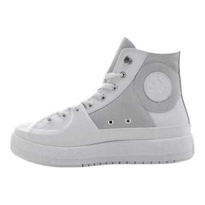 Pantofi Canvas High-Top Versatili de Piele pentru Zi de Zi Unisex Adidași Alb Gri A05615C