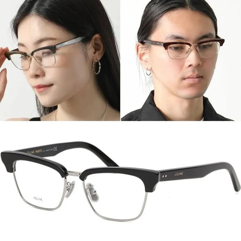 

[Celine] Eyeglass Frames CL50026U 016 Men s Women s Browline Semi-rimless