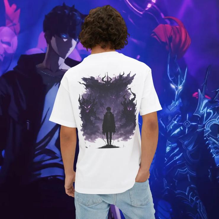 Аниме Solo Leveling Джинву Меч Унисекс Футболка, Манга Футболка Унисекс Футболка XXL