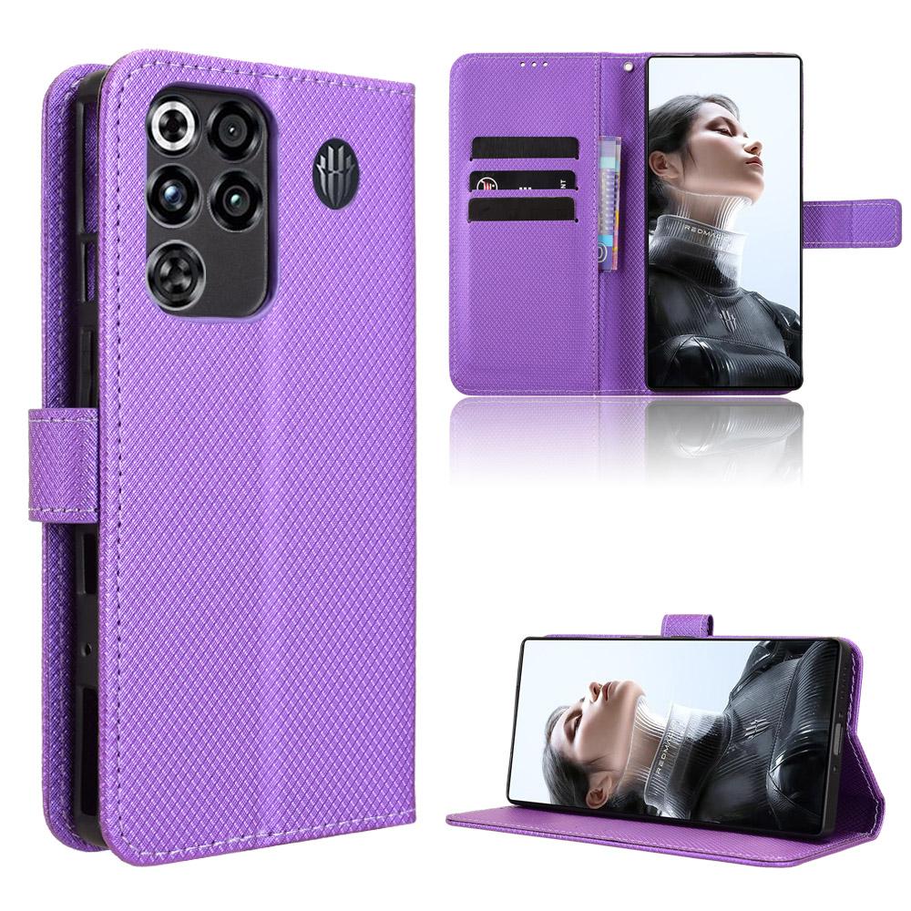 

Чохол-книжка для ZTE nubia RedMagic 11 Pro/Red Magic 11 Pro+ Plus з PU шкіри, захист всього корпусу [Блокування RFID], чохол-гаманець фіолетовий