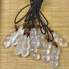 Natural Chalcedony Lychee Jelly White Agate Translucent Pendant DIY Jewelry Accessory