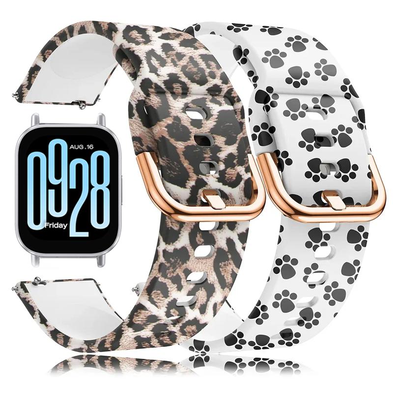 18mm 20MM 22mm řemínek Pro Redmi Watch 5 lite/ Xiaomi Mi Watch 5 Active Náramek Tištěný Silikonový Náramek Sportovní pásek Příslušenství