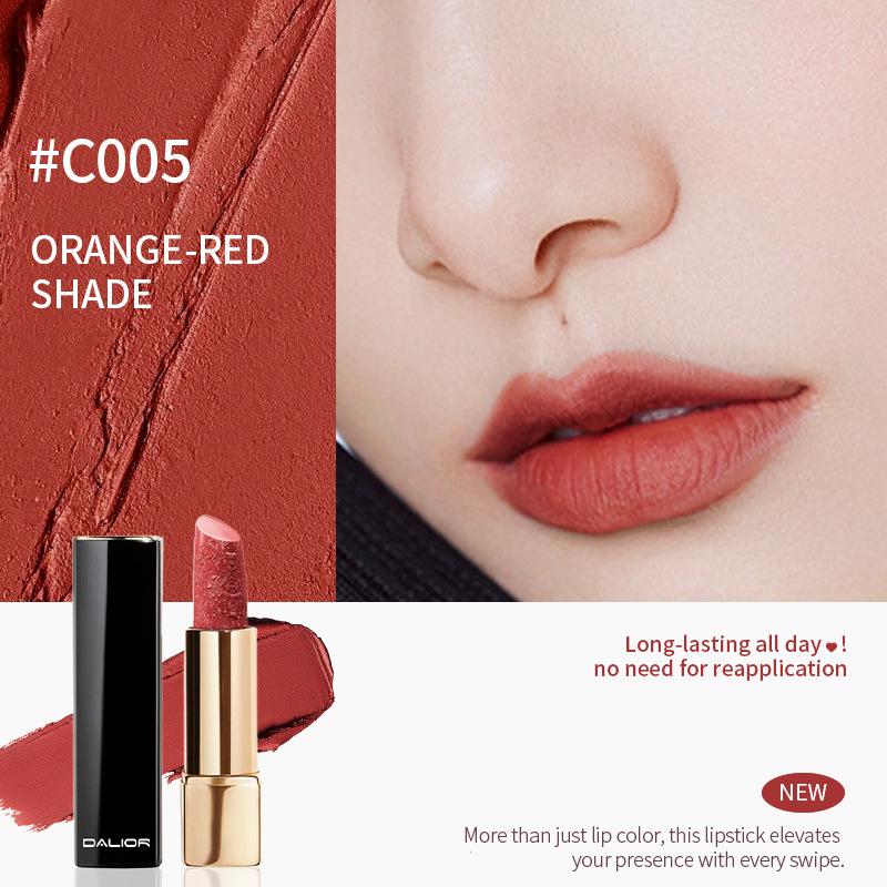 Матовая помада  Чистый бархат  - Стойкая, Натуральное отбеливание, Резной дизайн 3.8g