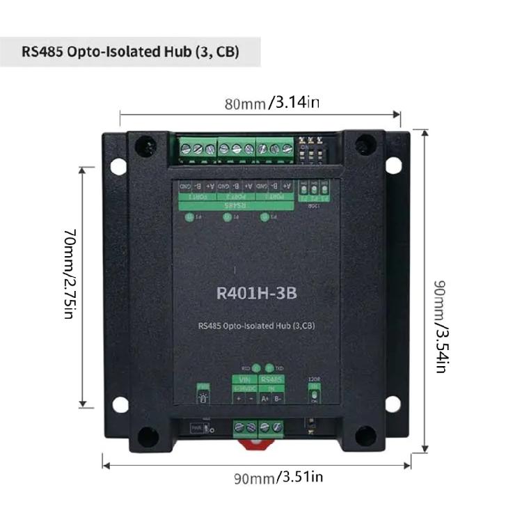 Opt Isolation Enable RS485 Hub Providing Configurable Port and Transparently Data Transfer Enhancing Reliability