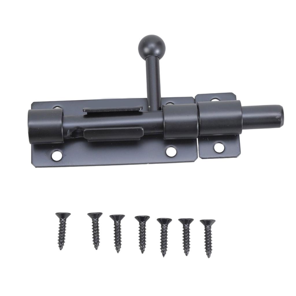 Stainless Steel Door Lock Solid Sliding Bolts Latches Hasp Bedroom Door Lock with Screws for Internal Door Enduring