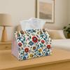 1pc Tissue Box Holder Seamless Pattern of Colorful Traditional Folk Art Flowers - Multifunctional Napkin Dispenser for Home Party Car Decor - Decorati