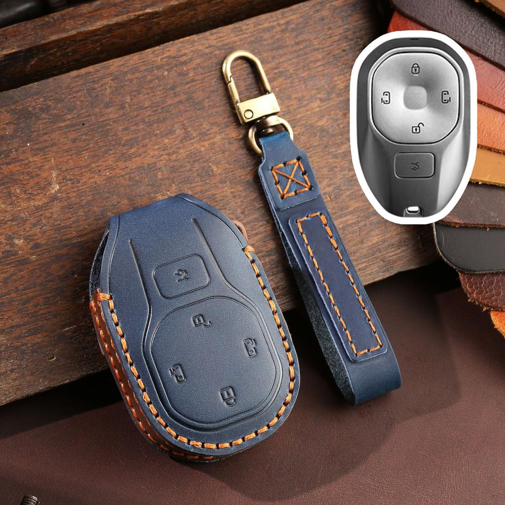 Special GAC Trumpchi e8 key set PRO new energy vehicle MAX genuine leather car key bag shell buckle for men and women