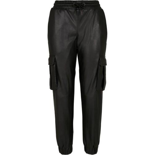 Urban Classics Womens/Ladies Faux Leather Cargo Trousers