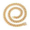 BES 12mm Wide Cuban Link Chain Bracelet Necklace Hip Hop Personality Trend Hip Hop Brass Zircon Miami Cuban Chain Jewelry