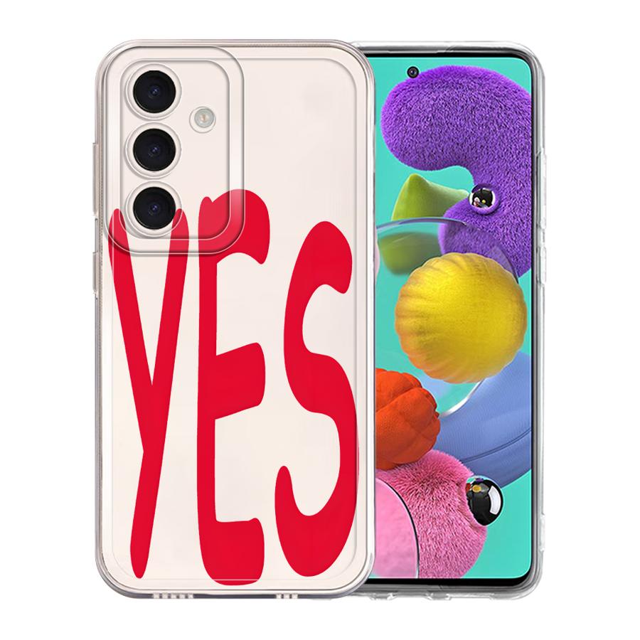 Personality Yes No Phone Cover Case for Samsung Galaxy A57 A25 A51 A34 A35 A52 A26 A24 A36 A37 A52 A17 A54 A15 A14 A16 A55 A56