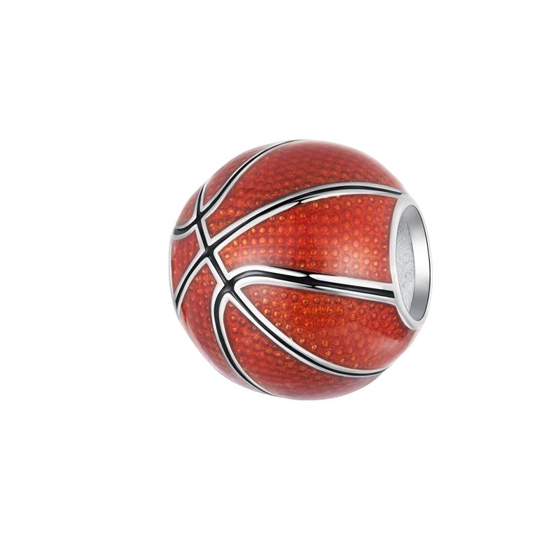 Various Ball Sports Charm Beads Dangle Original Snake Fit Copper Bracelet Necklace Beads For Diy Jewelry Women Gift