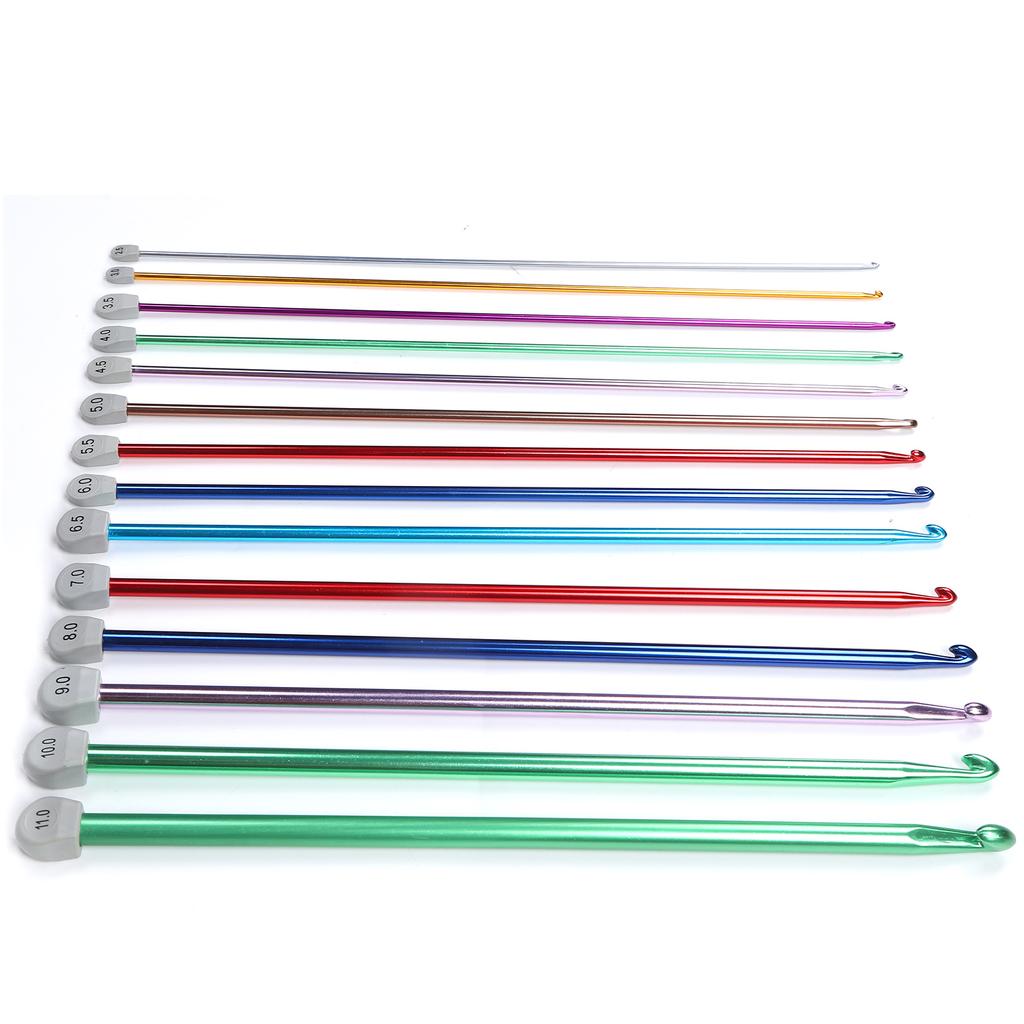 14 Stück Häkelnadeln Bunte Dynamische Stricknadel für Schal Socke Teppich Stricken