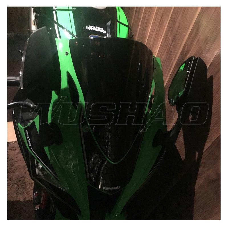 Motorcycle Double Bubble Windshield WindScreen Screen For 2016 2017 2018     Kawasaki Ninja ZX10R ZX-10R ZX 10R