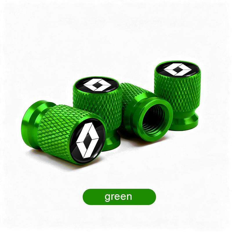 4pcs Car Tire Valve Stems Cap Aluminum Tyre Wheel Stem Air Valve Cover Airdust For Renault Clio Laguna 2 Megane 2 3 Duster Logan Z888
