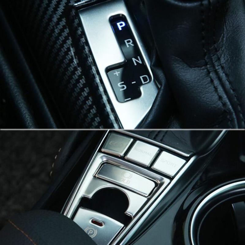Car Stickers Gear Shift Box Switch Button Panel Cover For Toyota Camry XV70 2017 2018     Trim Interior Frame