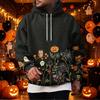 Men's Hoodie with Halloween Print Single Pocket Casual Pullover Top
