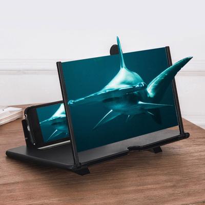 Mobile Phone Screen Magnifier 3D High-definition Magnifying Projector Screen Enlarger for Movies Videos Gaming Foldable Phone Stand with Screen