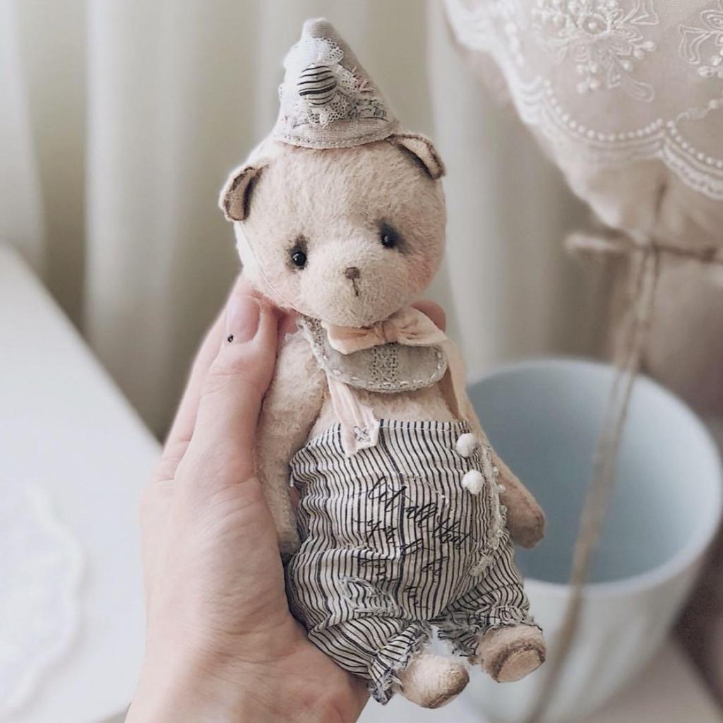 [USED] Balloon-loving Bear, Vintage Teddy Bear, Overseas Artist, OOAK