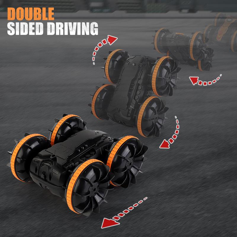 Grenzüberschreitendes neues doppelseitiges Stunt-Fernbedienungs-Wasserfahrzeug Amphibisches rollendes rotierendes Fernbedien-Stunt-Wasserfahrzeug-Strandspielzeug