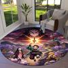 Demon Slayer Round Area Rug Carpet Rug For Living Room Bedroom Sofa Playroom Decor Nonslip Floor Mat