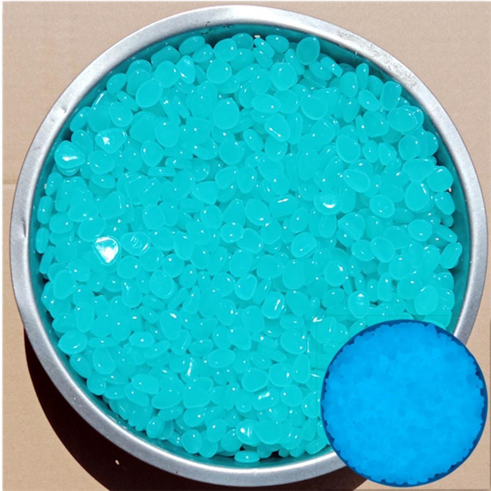500Pcs Glow Fish Tank Luminous Stones Colorful Flowerpot Decorative Stone Garden Pebble  Night