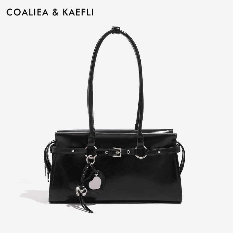 

Оригинальная женская сумка бренда из Гонконга 2025 Новая Ретро сумка под мышкой Модная сумка-багет с нишевым дизайном высокого класса Mousse Black Counter genuine goods