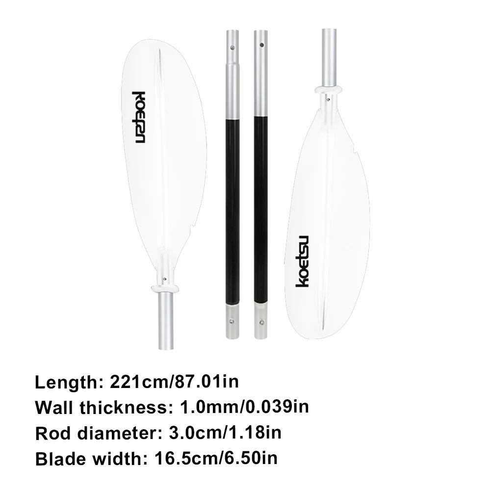 4 Sekcje Wiosło Kajakowe Regulowane Podwójne Pióro Wiosło Surfowe Stop Aluminium Wiosło do Kajaka Pompowanego do Sportów Wodnych na Świeżym Powietrzu