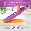 Julienne Slicer Roko PowerLine Purple Fruit Vegetable Mandolin Cutter with Premium Blade for Perfect Strips Börner &