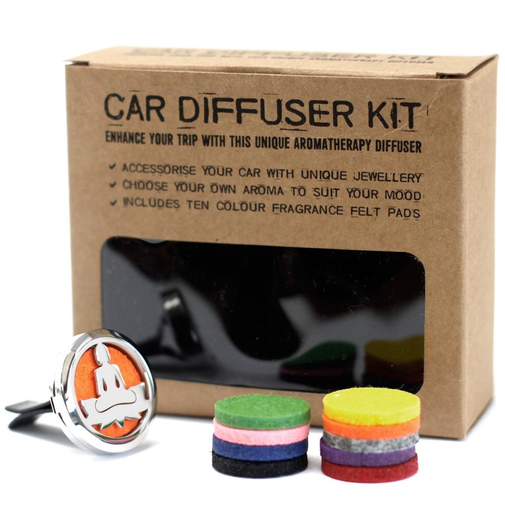 Car Vent Clip Diffuser Lotus Buddha, 10 Pads