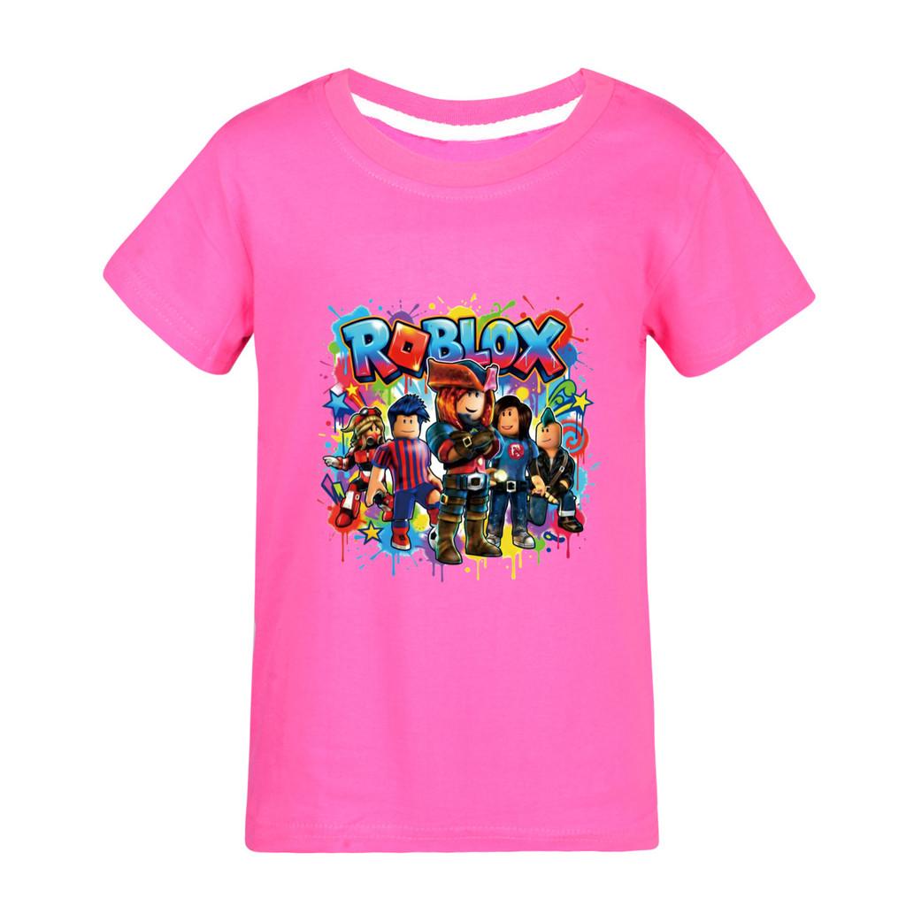 5578 Kids Roblox Print Short Sleeves Round Neck T-Shirt