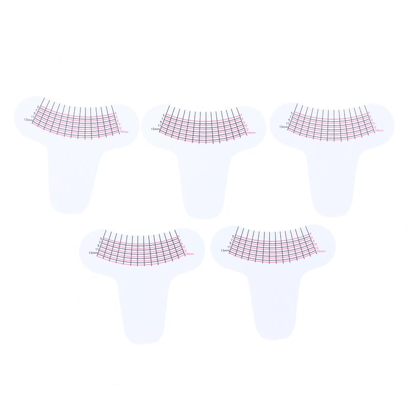 10 sztuk Miarka do długości rzęs Przenośna miękka plastikowa linijka do brwi Narzędzie do makijażu Akcesorium do przedłużania rzęs