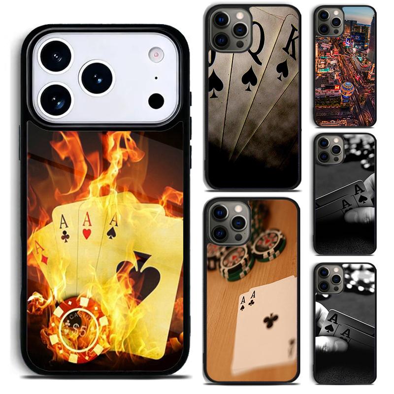 LAS VEGAS POKER Phone Case For iPhone 17 16 15 14 13 12 11 Pro Max Plus 17Air Soft Silicone Cover