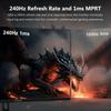 32 Inch Curved Gaming Monitor Z-EDGE HUG32P - 1500R Curved Screen - FHD 1920x1080P - 240Hz - MPRT 1ms - HDMI 2.0 & DisplayPort 1.4