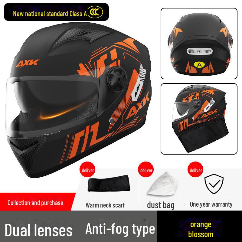 A1 3C Certified Electric Motorcycle Helmet - Four Seasons, Winter Warm, Unisex Full Helmet
