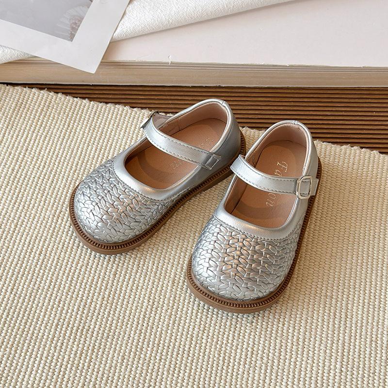 Girls' 2026 Spring/Autumn Leather Soft Sole Princess Loafers - Breathable, Closed-Toe Versatile Shoes