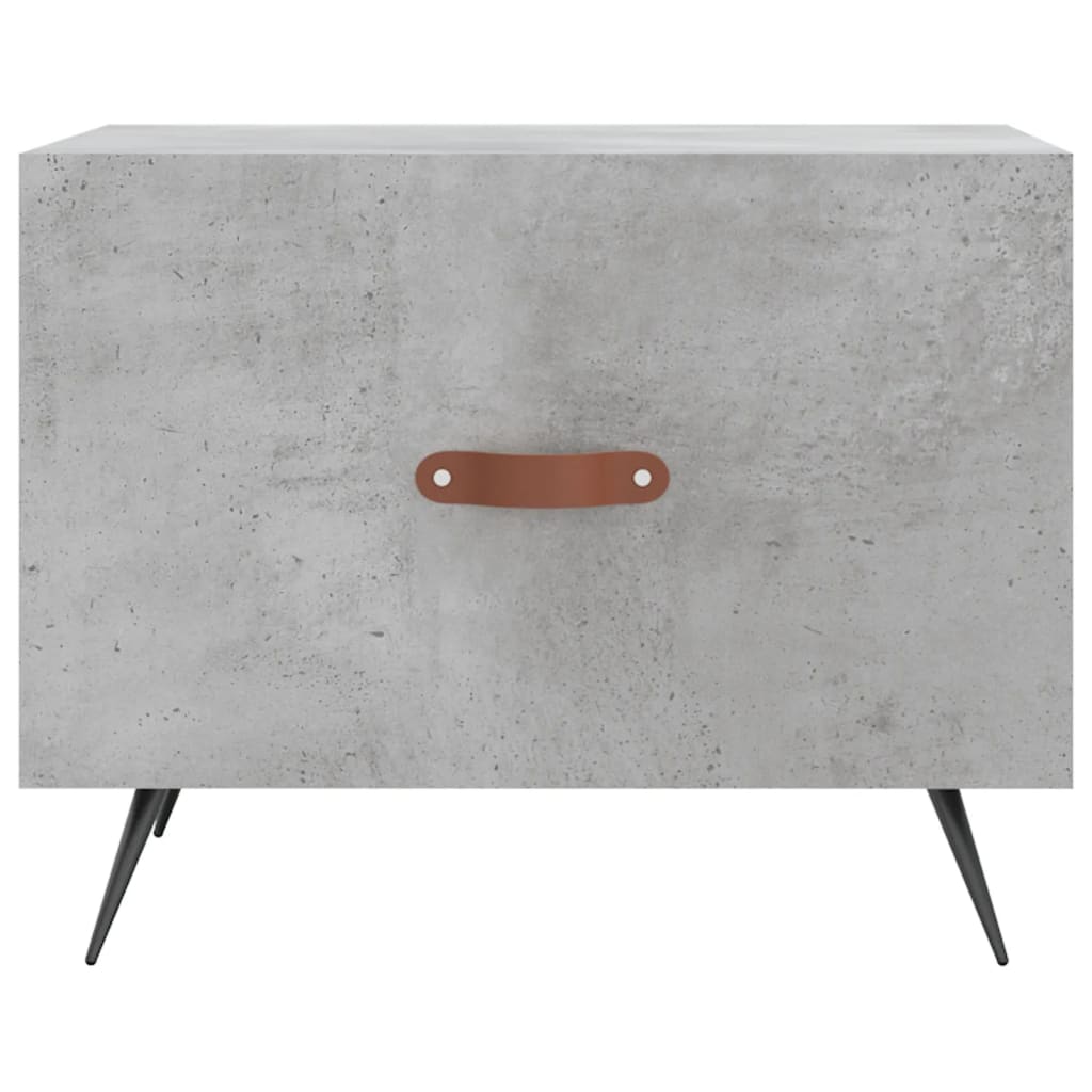 Coffee Table Concrete Grey 50x50x40 cm Wood Based Material