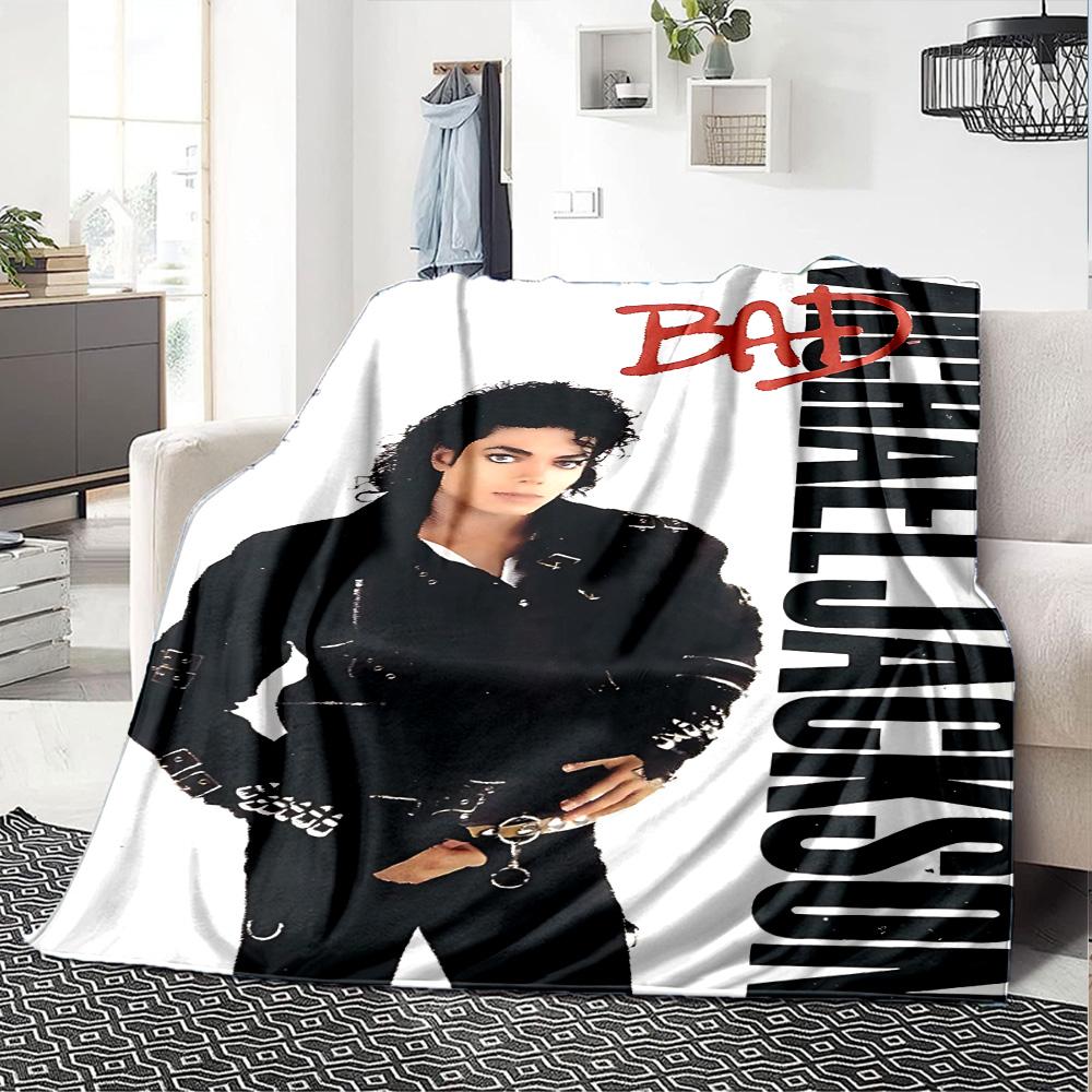 1pc Michael Jackson Performance Flannel Blanket,Ultra Soft Warm Plush Throw for Home Bedroom Bed Sofa Cover Camping Picnic gift Y72411
