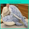 Big Cartoon Blue Whale Plush Toy Cute Sleeping Pillow Girl Birthday Doll Gift