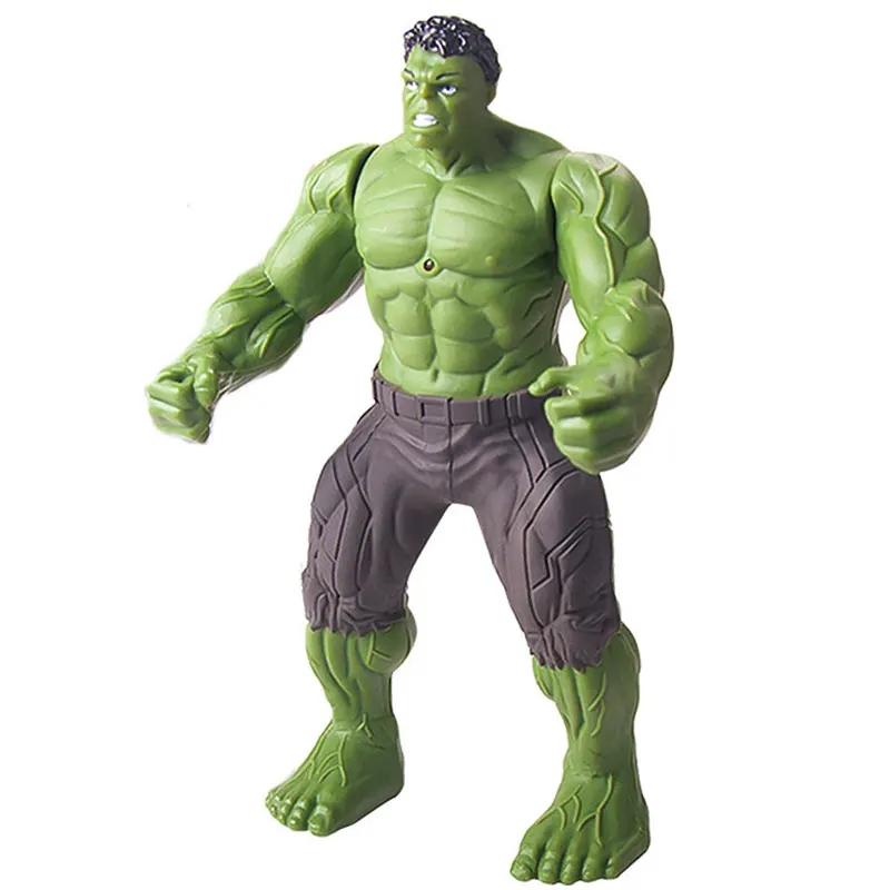 Marvel Spiderman Hulk Ironman Anime Action Figure Toy Christmas Gift Pvc Movable Joints Luminous Doll Collection Model Toy Gift