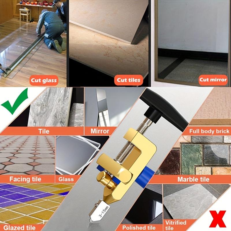 Langlebiger & Benutzerfreundlicher 2-in-1 Glas- & Keramikfliesenschneider - Präzises Schneiden & Brechen - für DIY- & Profi-Projekte