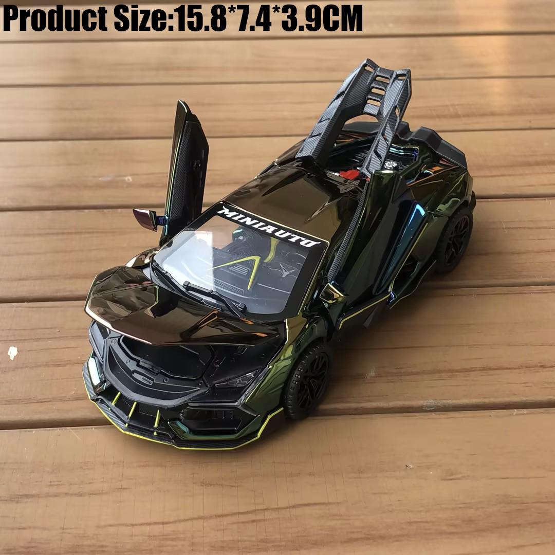 

1:32 Lamborghini Revuelto Mansory Суперкар Металевий Литий Модель Автомобіля Настільний Дисплей Колекційні Предмети Прикраси Святковий Подарунок фіолетовий