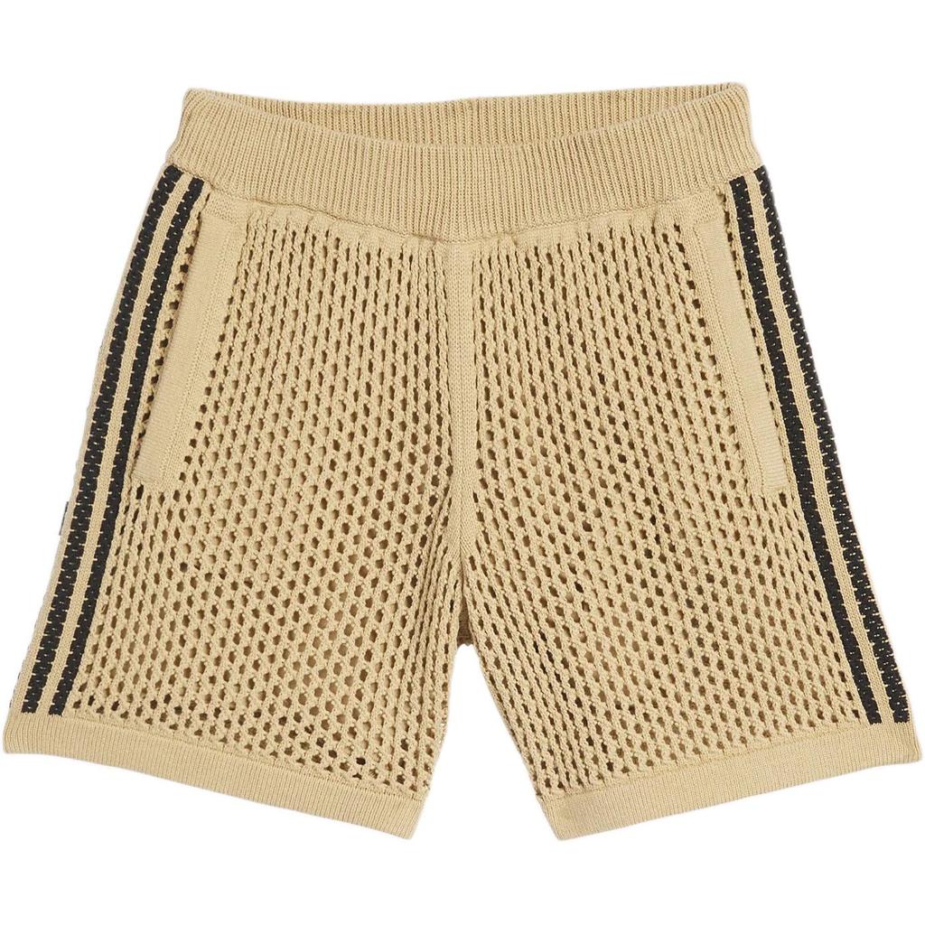 Adidas X Edison Chen Crochet Shorts Brown Unisex Streetwear JD7114