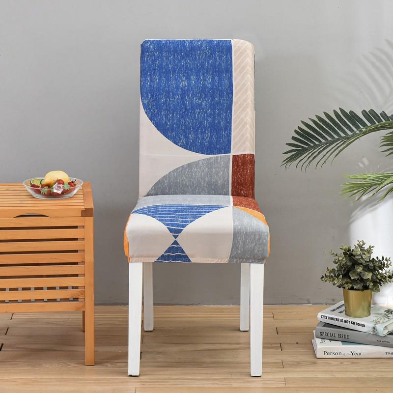 Universal Simple Chair Cover, One-Piece Elastic Dining Chair Cover, Plaid Household All-Inclusive Elastic Dust Cover